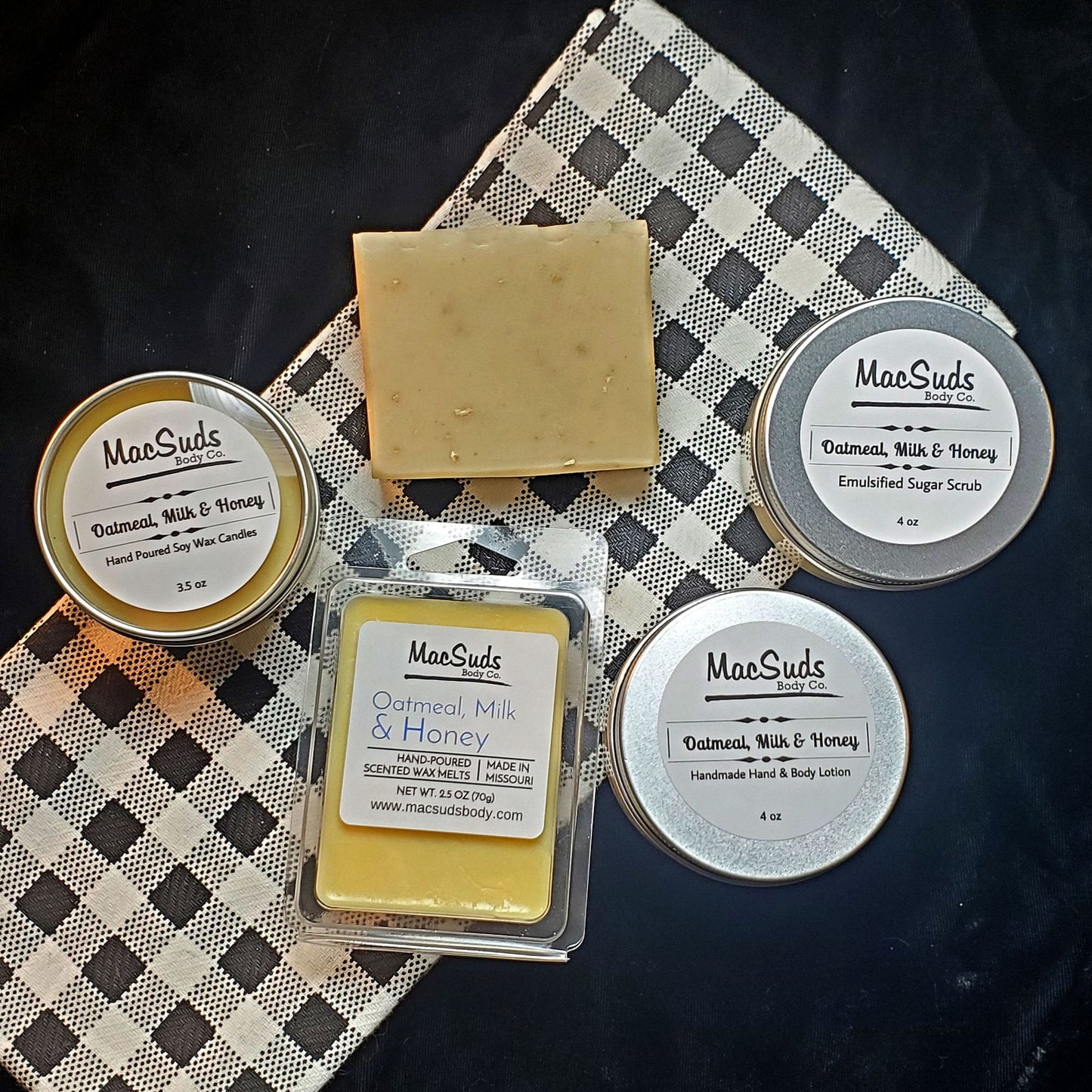 Oatmeal Milk and Honey handmade bath and body gift set