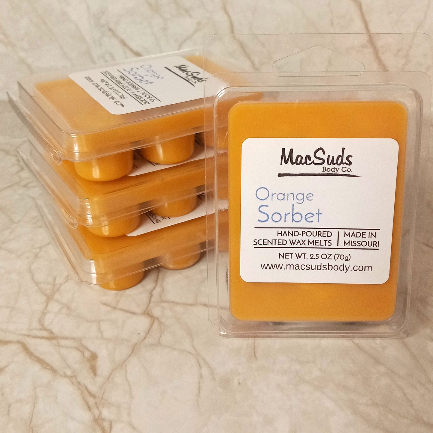 ORANGE SORBET, Soy Wax Melts, 2.5 oz