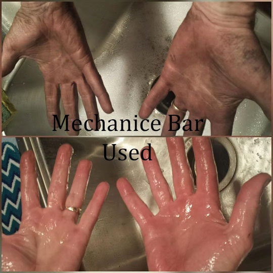 Mens handmade bath and body gift set, mechanic soap, beer soap