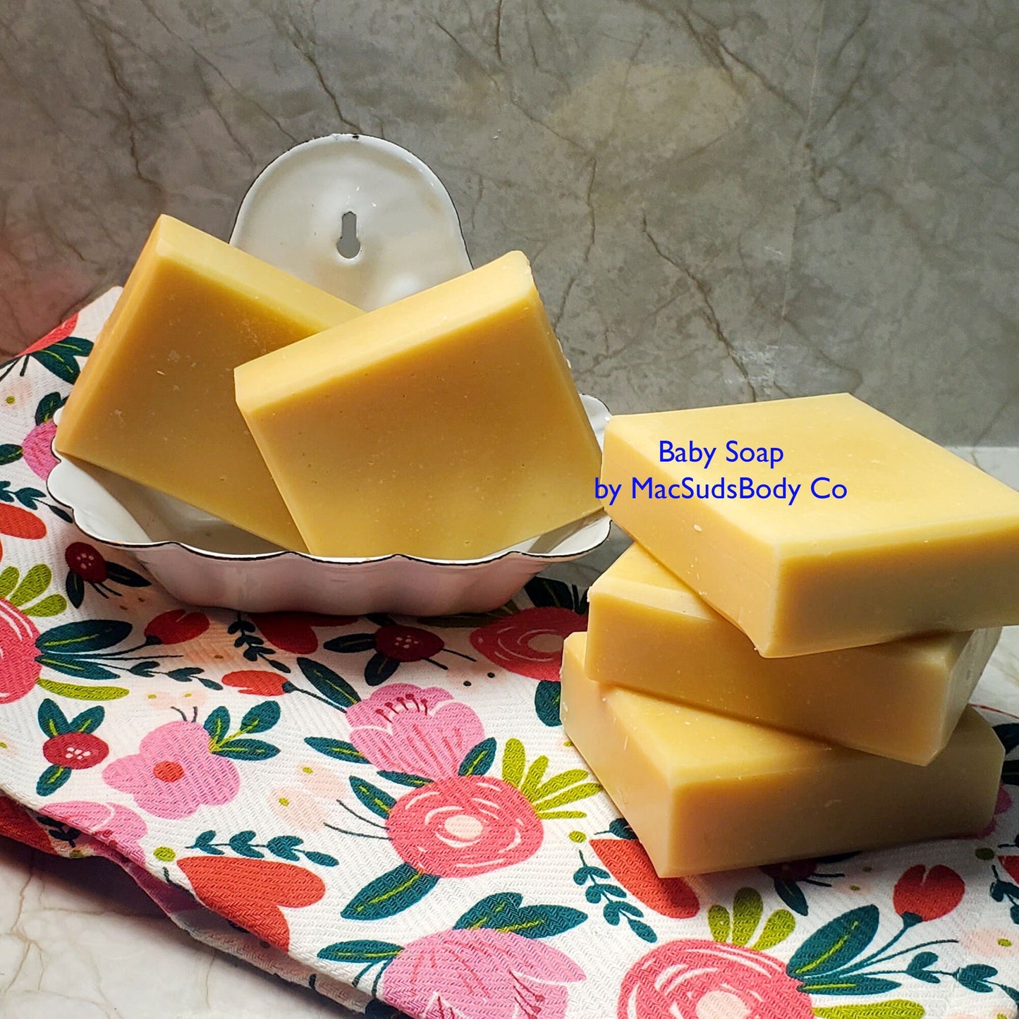 Baby Handmade Bar Soap with carrots and whole milk, fragrance free, unscented