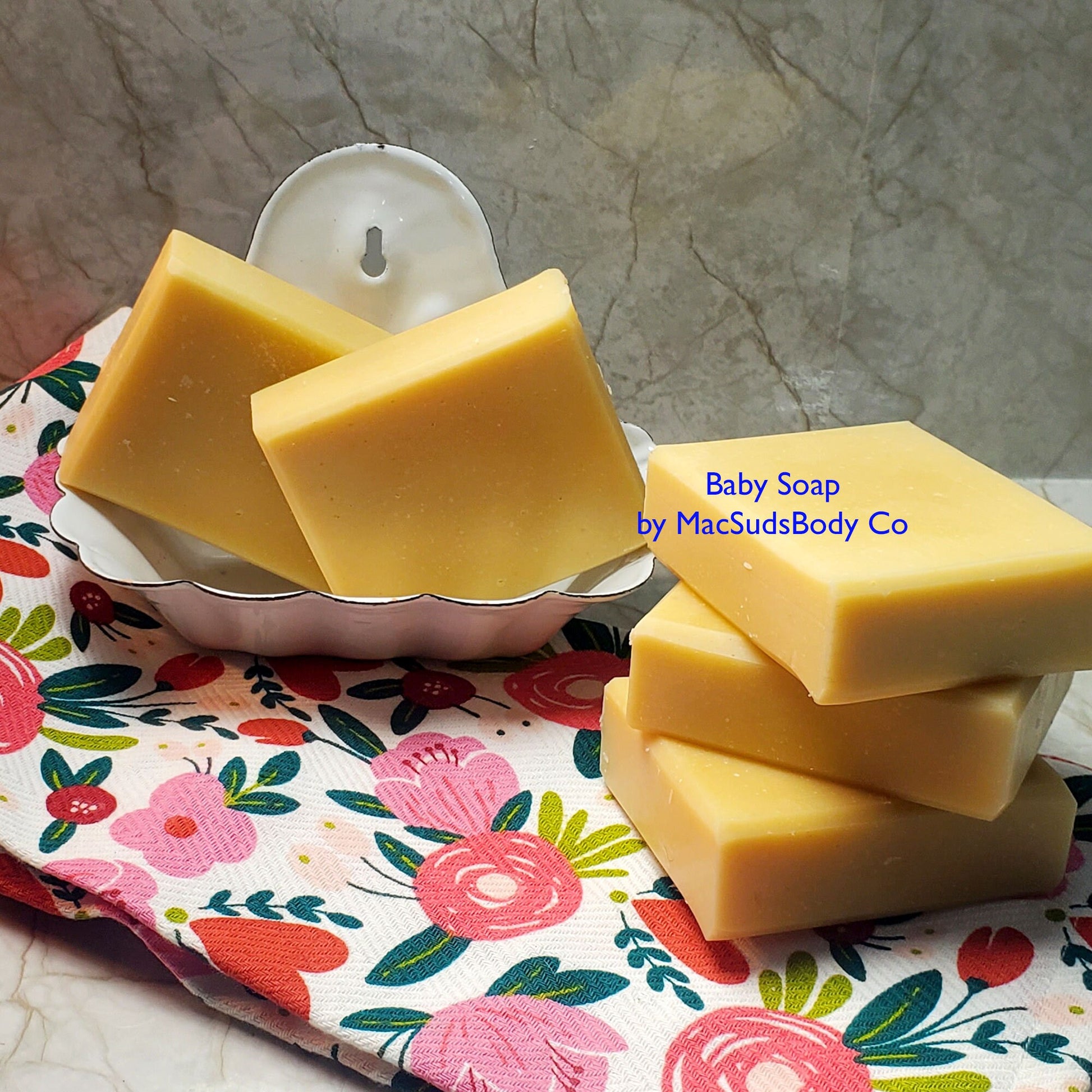 Baby Handmade Bar Soap with carrots and whole milk, fragrance free, unscented