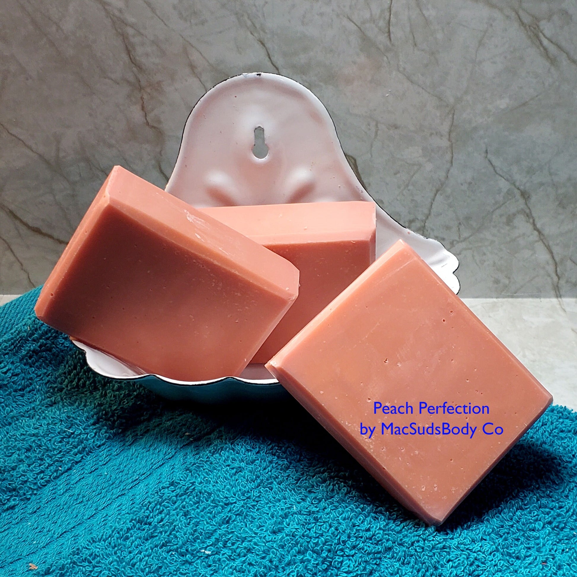 Handmade Peach Scented Soap Bar: Summer Fruit Artisan Soap (3oz)