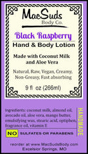Load image into Gallery viewer, Black Raspberry Hand and Body Moisturizing Lotion
