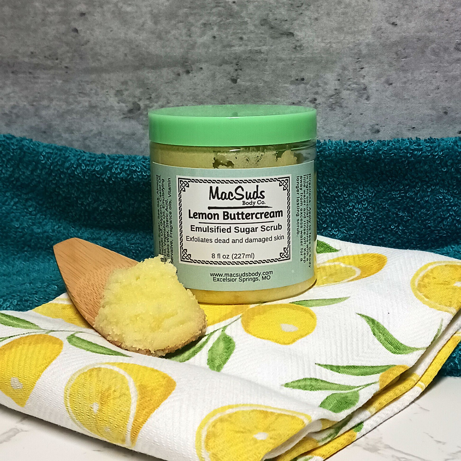 Lemon Buttercream Emulsified Sugar Exfoliating Face/Body Scrub