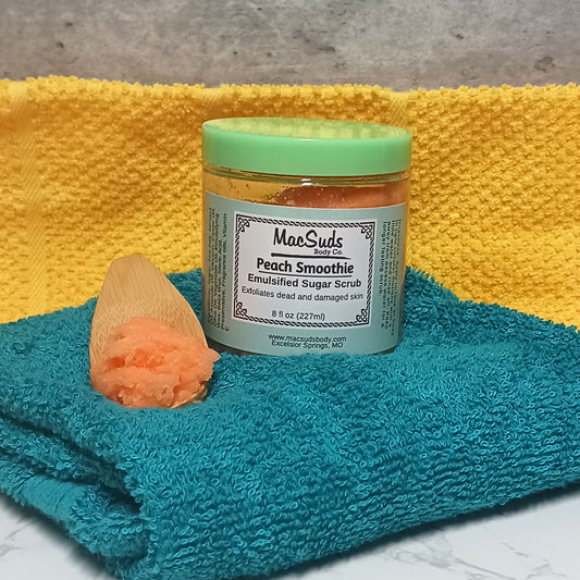 Peach Smoothie Emulsified Sugar Exfoliating Face/Body Scrub